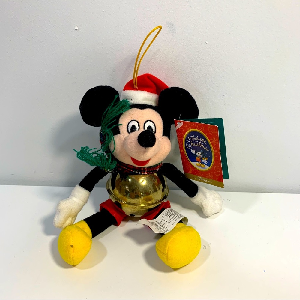 Disney's An Enchanted Christmas Holiday Mickey Mouse Jingle Bell Plush O…
